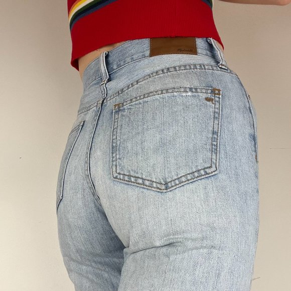 Madewell Straight Leg Jeans - Waist 25 - High Rise - Light Wash - Picture 4 of 6